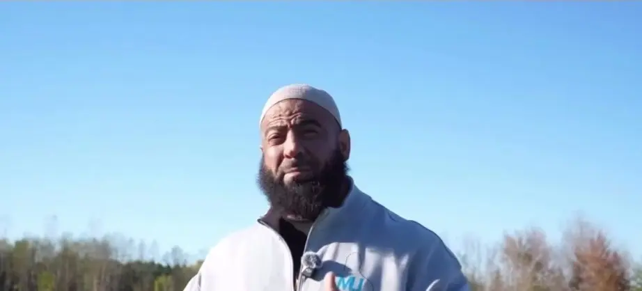 Br. Ahmad Hraichie speaking on the Al-Maghfirah Cemetery grounds in Minnesota